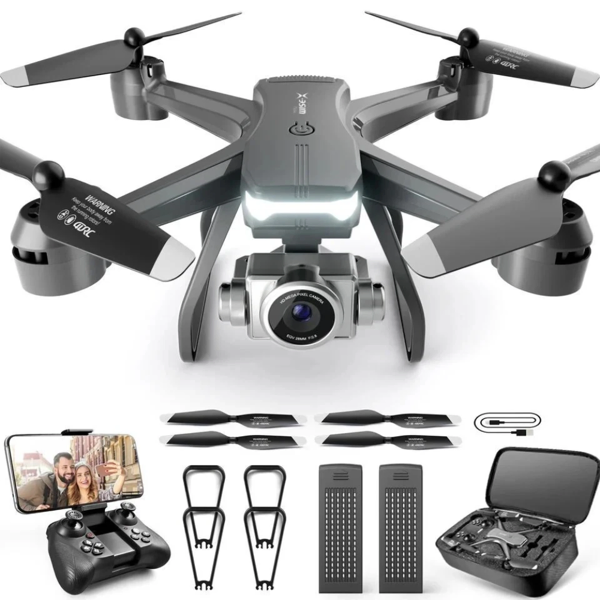 2026 V14 Professional Drone 6K HD Dual Camera Wifi FPV Portable RC Quadcopter 2 BATTERY,Drones Suita