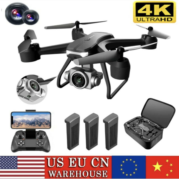 3 Battery V14 Professional Drone 6K HD Dual Camera Wifi FPV Portable RC Quadcopter , Drones Suitable
