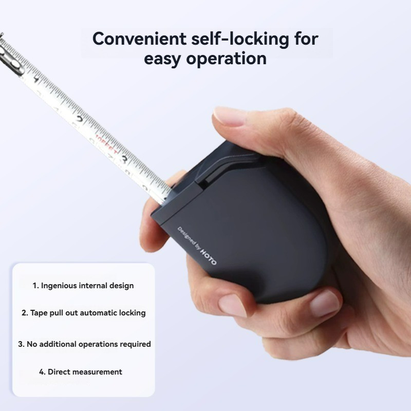 Tape Measure 5m, Safe Non-Sharp Nylon Coated Blade, Self-Locking Measuring Tape With Shock Absorbent