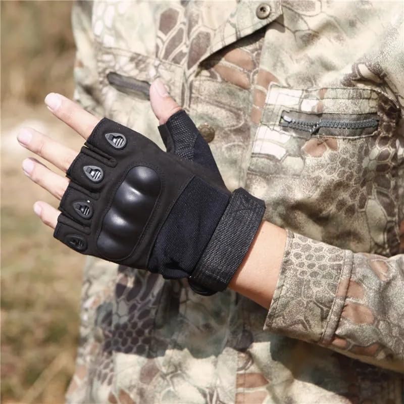 Anti-Slip Gloves, Outdraw, Appearance, Reduces Palm Thickening, Machine Work, Half Finger Hard Dain,