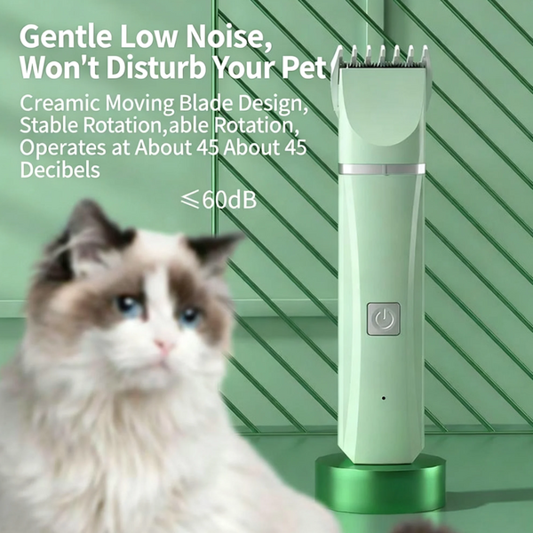 4-in-1 Pet Grooming Kit For Small Dogs Cats, Professional Quiet Rechargeable Hair Trimmer With 4 Int