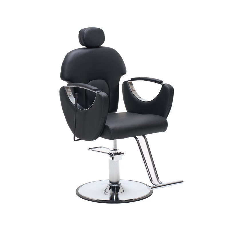 Barber Salon Chair For Hair Stylist, Height Adjustable Hydraulic Hair Reclining Salon Chairs, 360 De