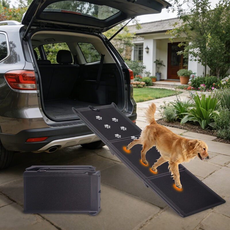 Dog Ramp For Car 71x16 Foldable Dog Ramps For Large Dogs With Non-Slip Surface, Portable Pet Stair R