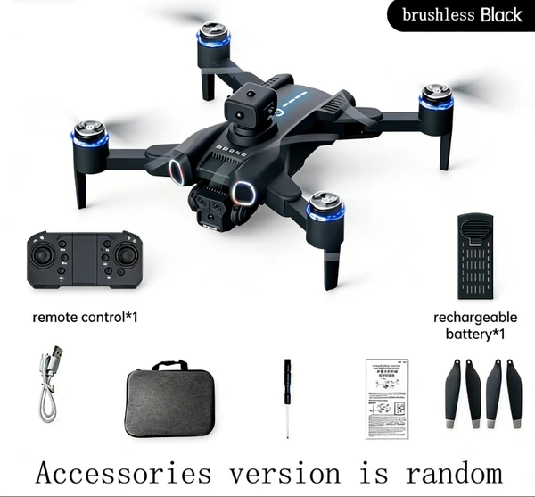 2026 New GB815 Black Brushless Drone, Single Battery, Foldable RC Quadcopter With LED Navigation Lig