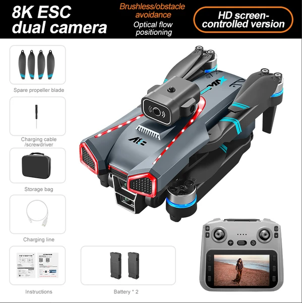 A18 MAX Drone High-definition Electrically Adjustable Dual Cameras, Equipped