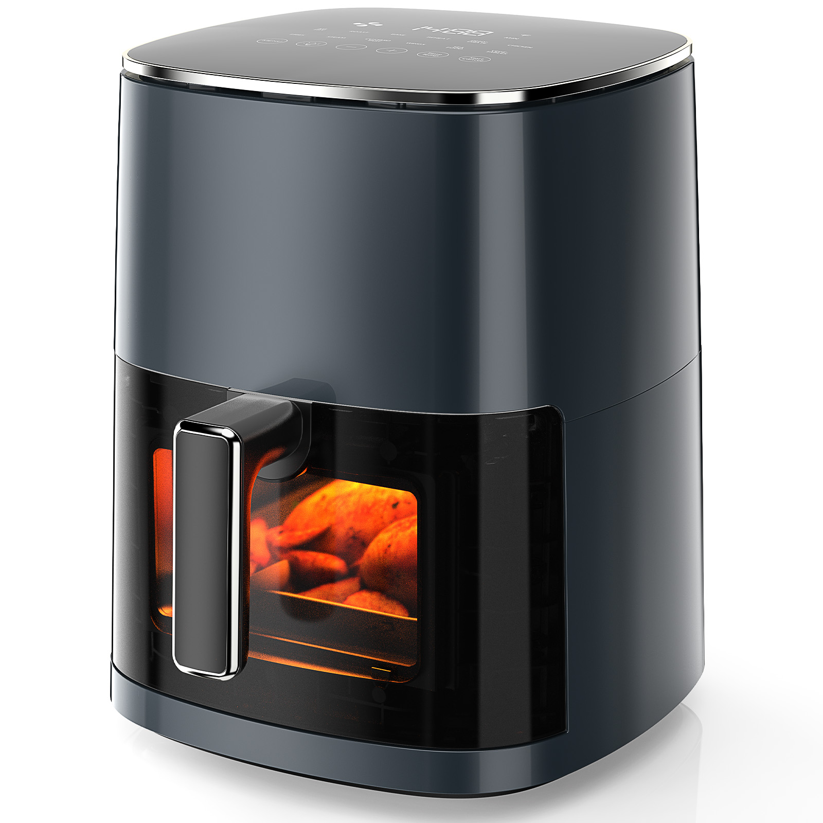 Air Fryer 6 Quart Capacity With Window Square Air Fryer 12-in-1 Air Fry, Roast,