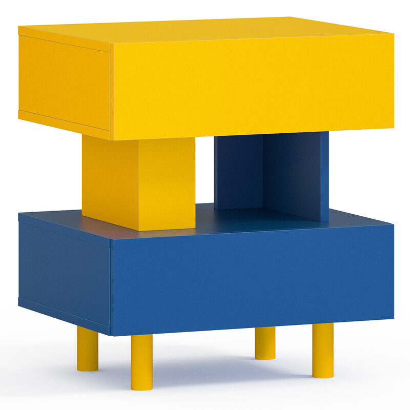 Modern Nightstand End Side Table With Large Storage Space Bedside Table For Bedroom Living Room And