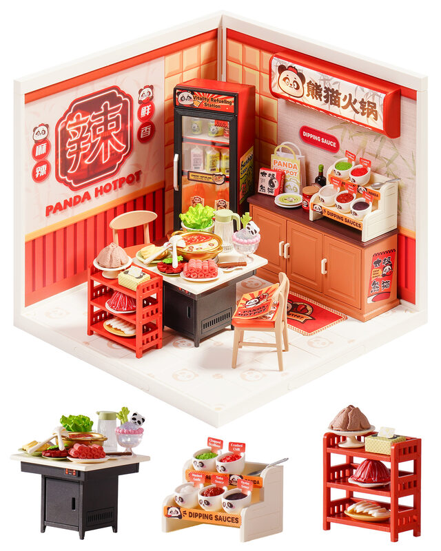 Rolife Super Creators DIY Plastic Mini House Building Set - 3D Puzzle With LED Lights, Compatible Wi