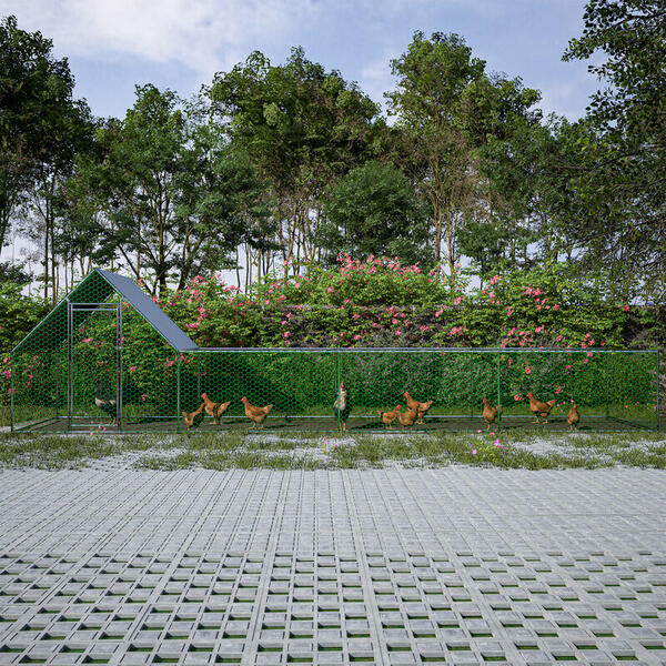 26'Lx6.7'Wx6.6' Ft Large Metal Chicken Coop, Walk-in Chicken Run, Galvanized