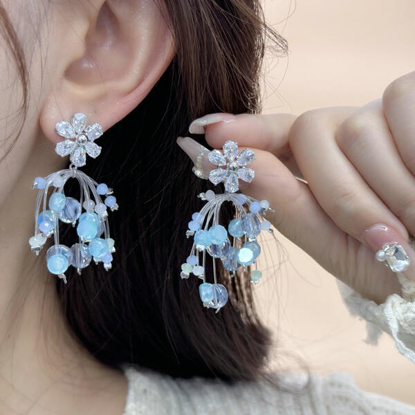 Ultra Immortal Exquisite High-end Crystal Flower Earrings