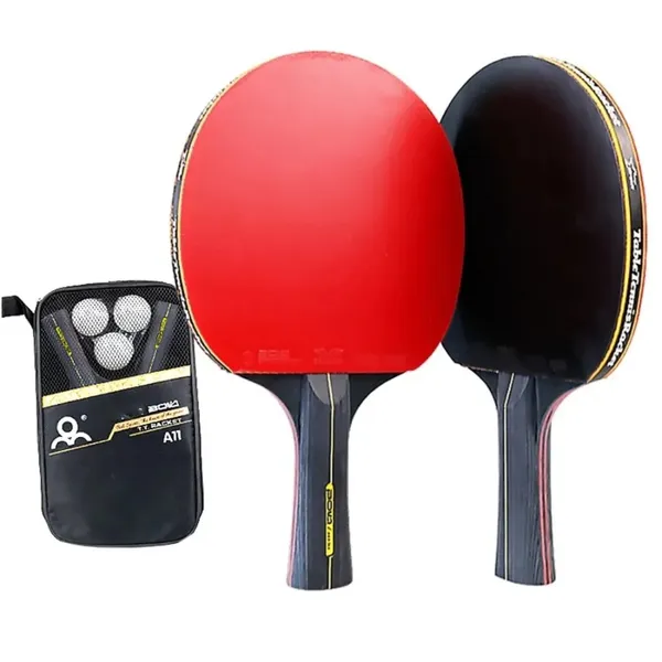 6-Star 7-Ply Genuine Professional Table Tennis Racket, Double Racket, Straight And Penhold Handles,