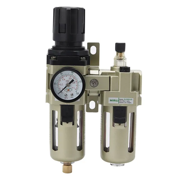 Air Filter Regulator Lubricator (FRL) Unit AC3010-02 G1/4, For Air Treatment, Compatible With AC3010