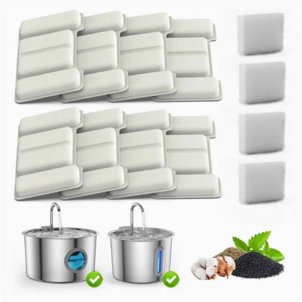 8Pcs Stainless Steel Pet Water Fountain Filters | Pet Water Fountain Filters 8-Pack Replacement Filt