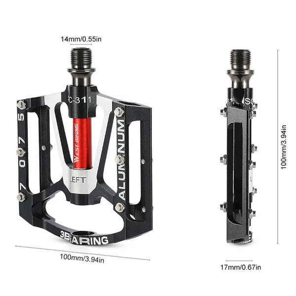 3 Peilin Aluminum Alloy Foot Pedal