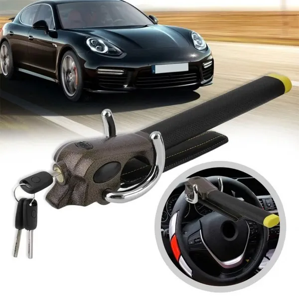 Steering Wheel Lock, Anti-Theft Car Lock Bar, Universal For Cars, SUV, Trucks