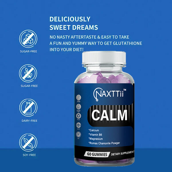 CALM Vitamin B6 Sleep Gummies A Blend Of Berries Vegan Plant-based Non GMO Gluten Free And Gelatin