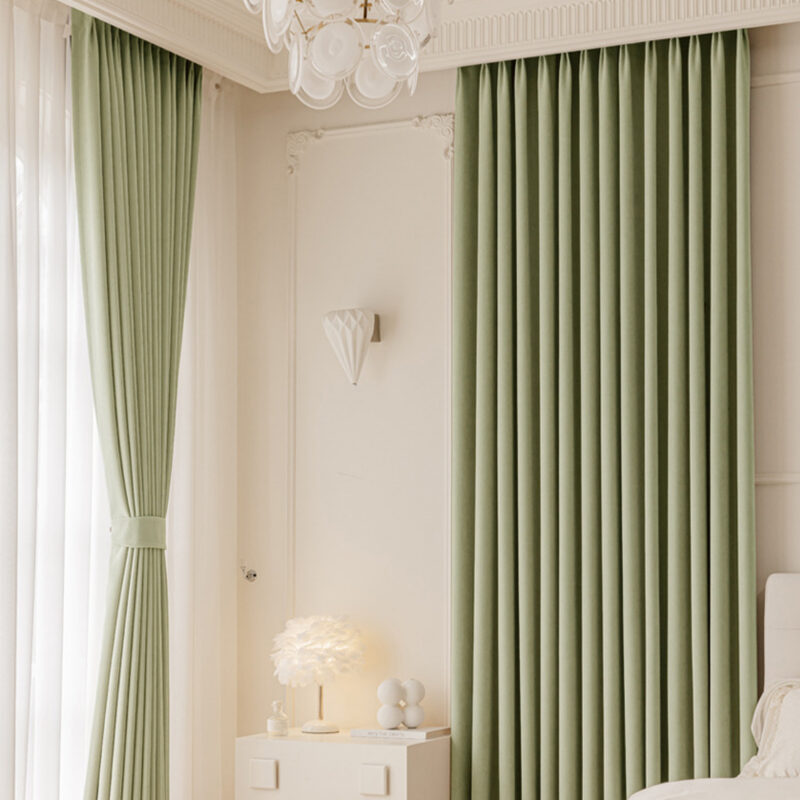 Master Blinds Curtains Chenille French-Style Luxe-Looking Home Decor Light Luxury Modern Authentic E