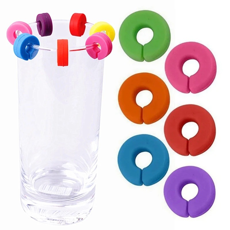 Red Wine Glass Distinguisher Food-grade Silicone Party Marker