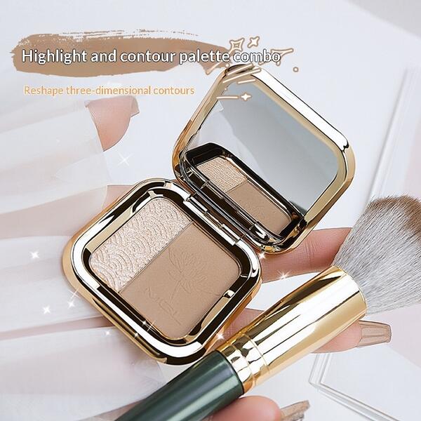 Contouring Palette 3-in-1 Face Makeup For Shading And Highlighting The Nose