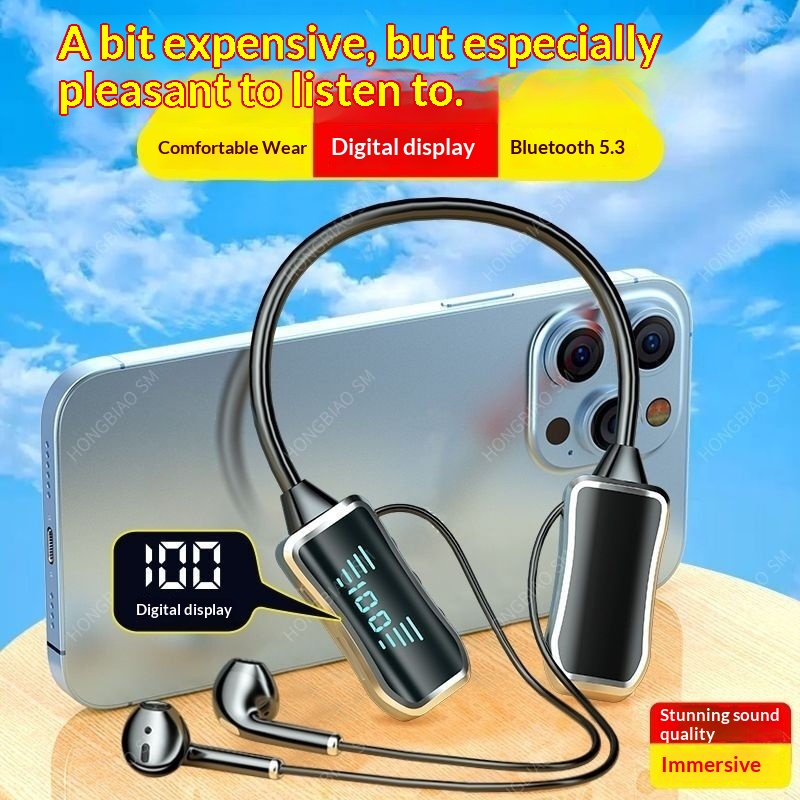 Over-ear Bluetooth Earbuds With Ultra-long Battery Life Noise Cancellation Ideal For Sports And Runn