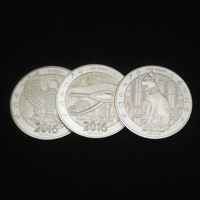 Silver-Plated Commemorative Coin Featuring The Egyptian Mythological Fire God
