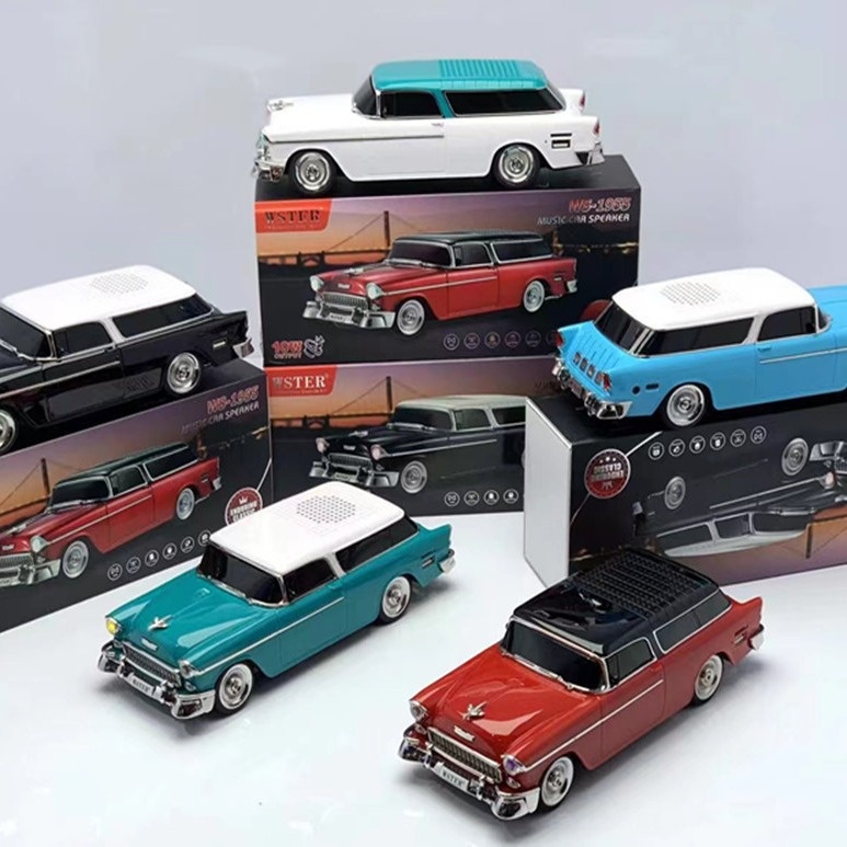 Vintage Classic Car Bluetooth Model With LED Colorful Lighting And Audio