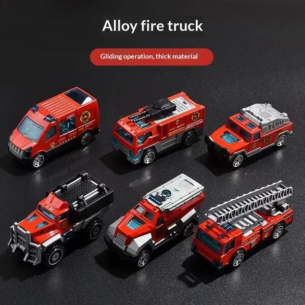 Alloy Fire Truck SWAT Vehicle Model Set