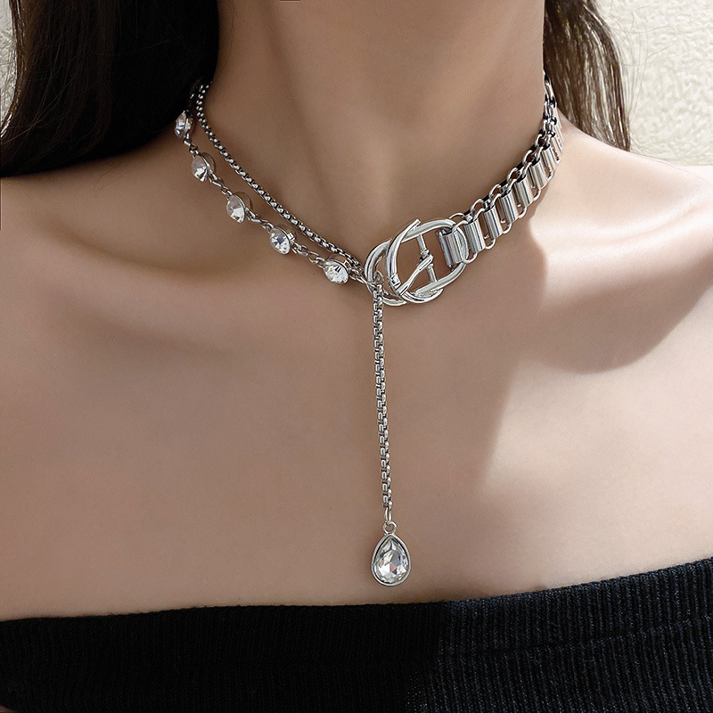 Fashionable Chic Cool-girl Style Patchwork Necklace
