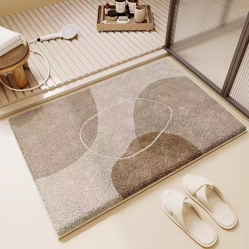 Simple Bathroom Water-Absorbent Cashmere-Like Rug
