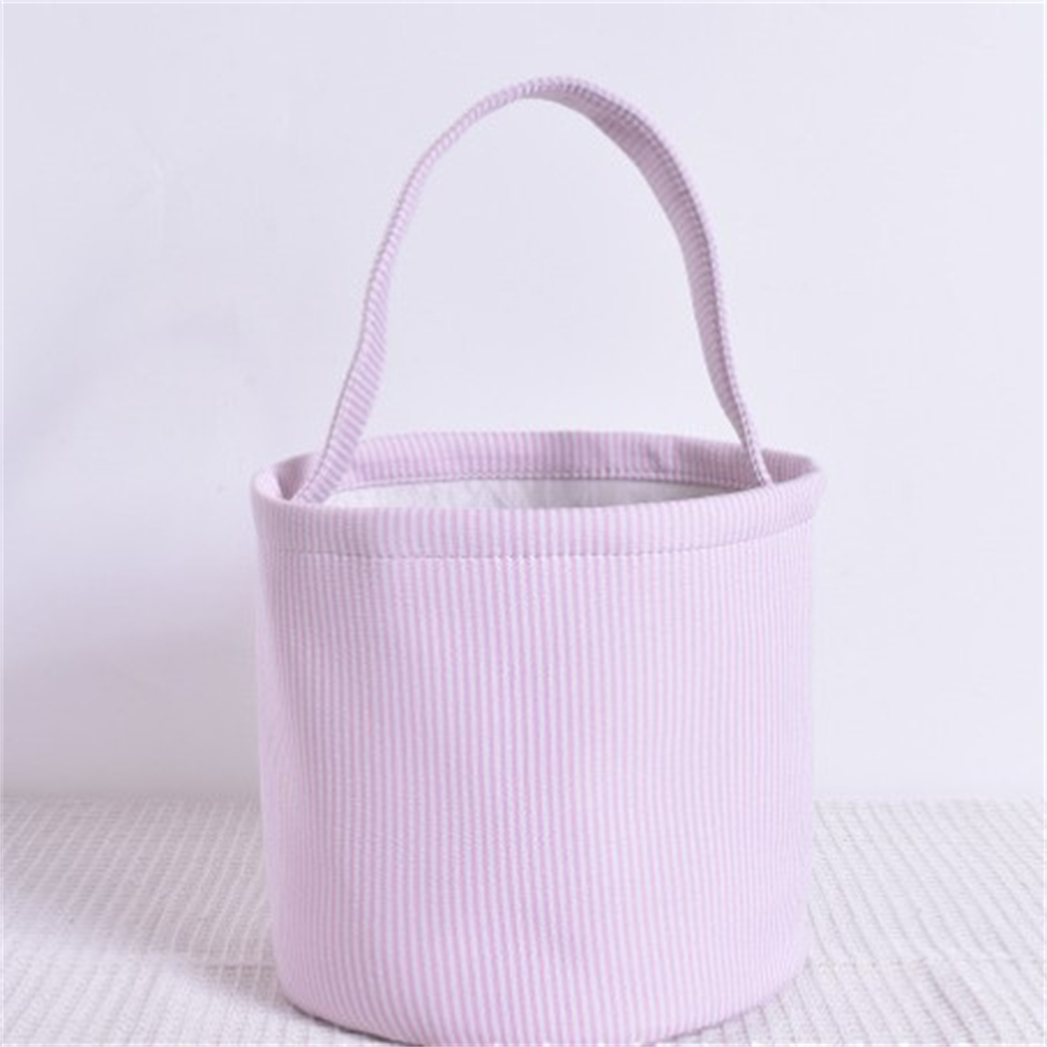 Seersucker Easter Portable Basket 5-color Stripes