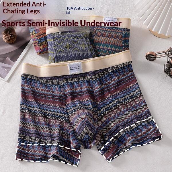 10A Mens Breathable Antibacterial, Trendy Cotton Underwear For Sports
