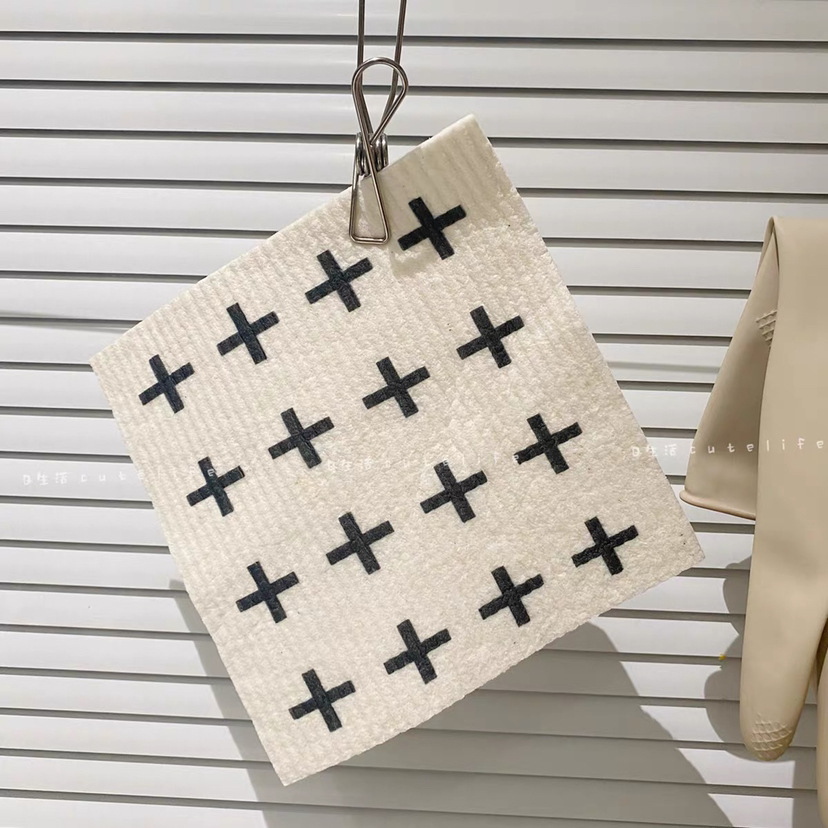Wood Pulp Cotton Dishcloth Highly Absorbent And Oil-resistant Scouring Pad