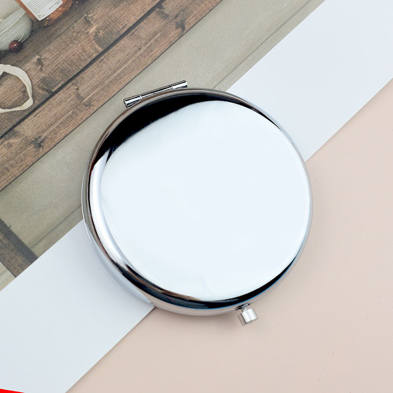 Metal Folding Double-Sided Round Portable Mirror