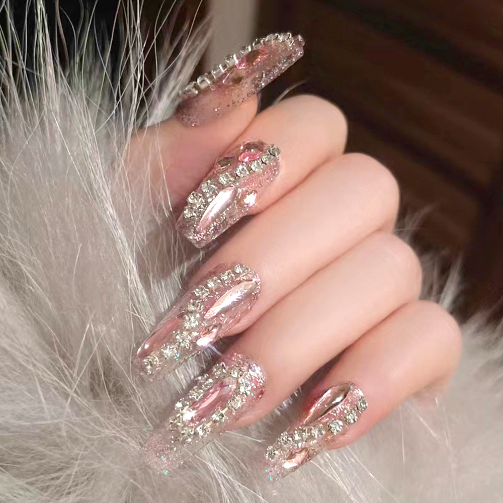 Dazzling Medium T-shaped Nail Tips Finished Product