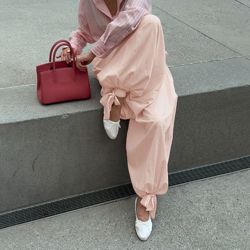 Strap-fit Slimming Loose Lantern Pants Women's Trousers