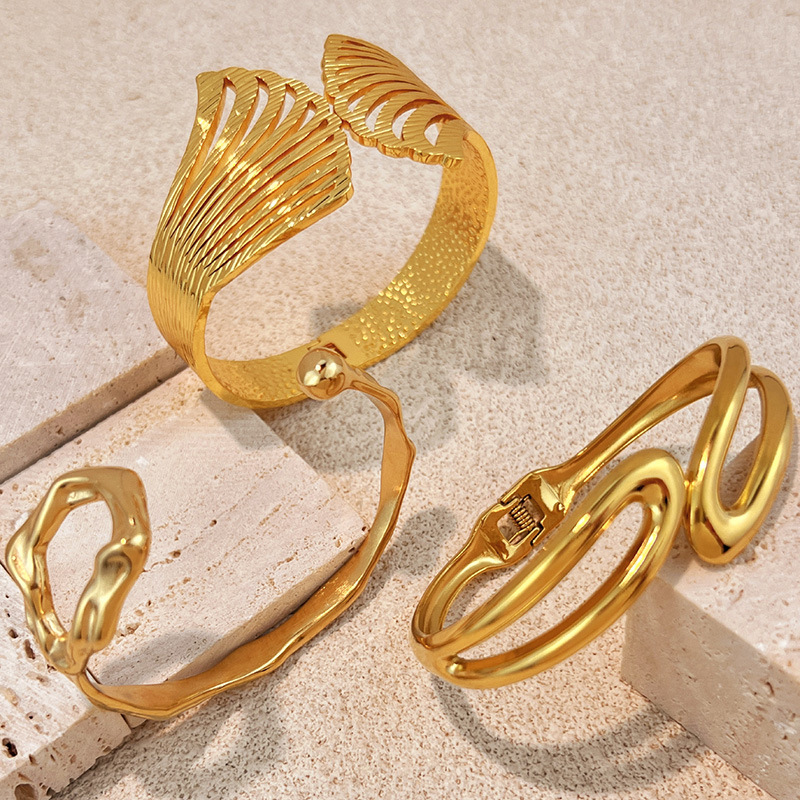 Non-fading Versatile Open-style Stainless Steel Bracelet For Women
