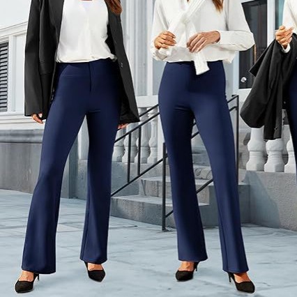 Business-casual High-waisted Stretch Trousers