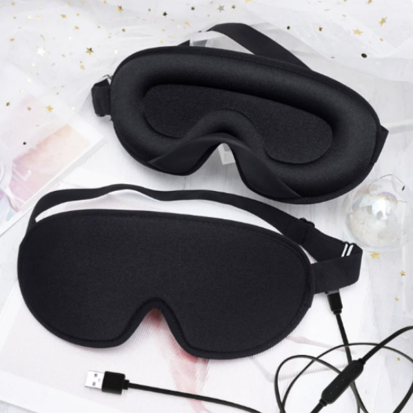 Adjustable Temperature Heating Eye Mask For Light-blocking Sleep Relief